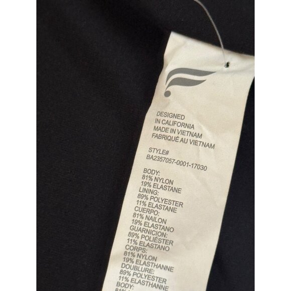 Fabletics Asymmetric Double Strap Midi Bra S Black Nylon/Elastane Activewear - Picture 3 of 10